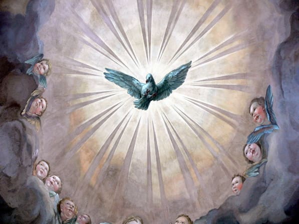 Holy SpiritKarlskircheFrescosHeiligerGeist2 for post on the action of the Holy Spirit