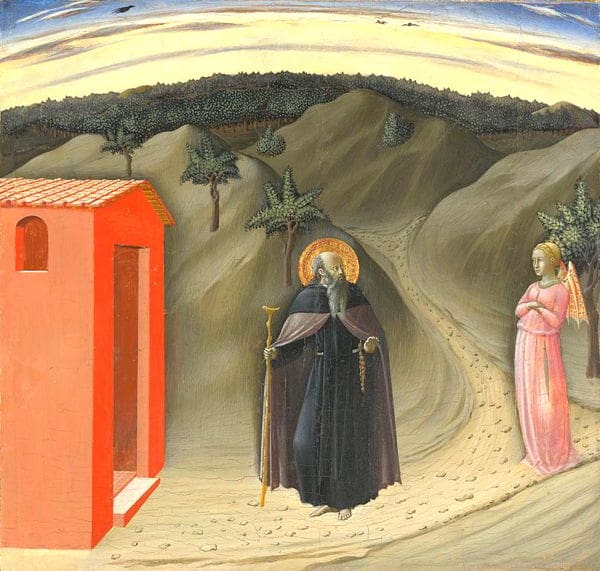saint-anthony-tempted-by-the-devil-in-the-guise-of-a-woman-masteroftheosservanza for post "Of Adversity and Resisting Temptation"