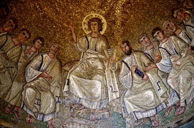 Christ Teacher Detail Traditio Legis PaleoChristian Mosaic Late 4th Century San_Lorenzo_Milan_6032 for post "I Am the Truth"